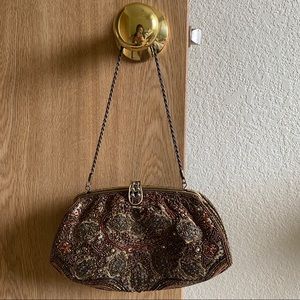 Vintage beaded bag with Middle Eastern pattern